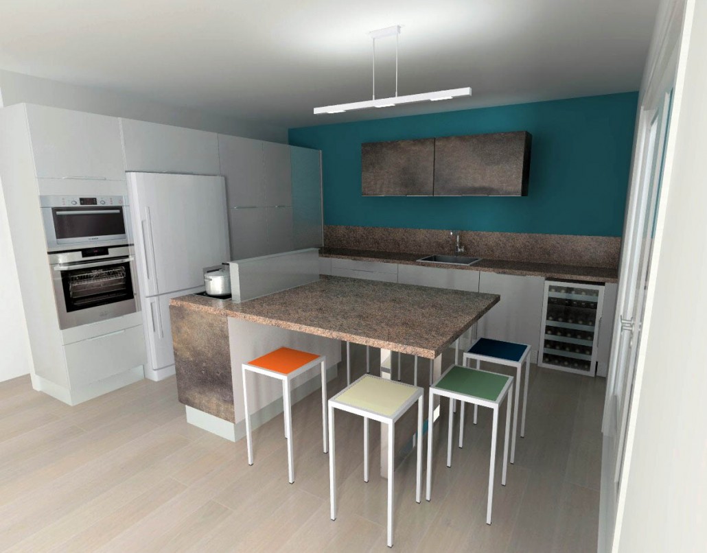 Meubles cuisine bleu gris: meubles de cuisine en couleur. meuble ...